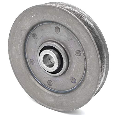 Phoenix Mfg. 5 Inch Dia 5/8 Inch Bore Steel V-Groove Idler Pulley, Compatible with Ariens, Bush Hog, Locke Turf, Replacement for 02937900, 97043, 02937900