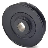 Phoenix Mfg. 4 Inch Dia 3/4 Inch Bore Steel V-Groove Drive Pulley Replacement for Hustler 602663