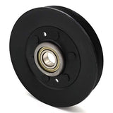 Phoenix Mfg. 4-1/2 Inch Dia 17mm Bore Steel V-Groove Idler Pulley Replacement for John Deere AM38171 Exmark Toro 135-4398