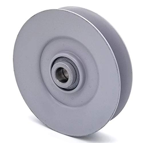 Phoenix Mfg. V-Groove Idler Pulley - 5'' Dia.- 5/8'' Bore - Steel