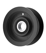 Phoenix Mfg. Flat Idler Pulley, 2.63'' Flat Diameter, 17mm Bore, Steel