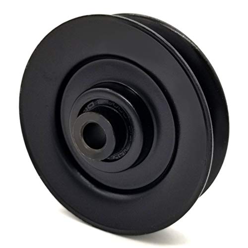 Phoenix Mfg. 2-5/8 Inch Dia 5/16 Inch Bore Steel V-Groove Idler Pulley Replacement for Toro 119-8822