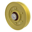 Phoenix Mfg. 4 Inch Dia 3/8 Inch Bore Steel V-Groove Idler Pulley Replacement for Bobcat Jacobsen 48393
