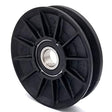 Phoenix Mfg. V-Groove Idler Pulley - 2.5'' Dia.- 17mm Bore - Plastic