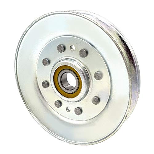 Phoenix Mfg. 5 Inch Dia 17mm Bore Steel V-Groove Idler Pulley Replacement for John Deere AM147272