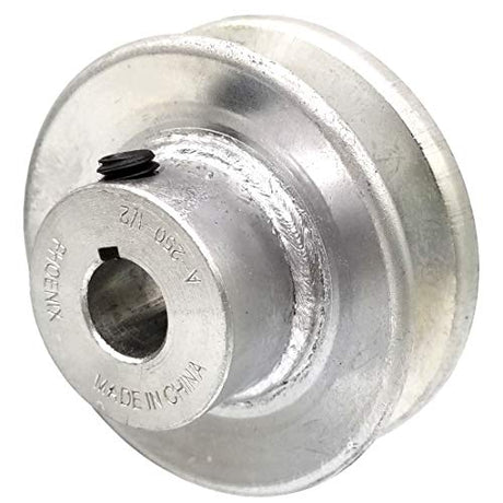 Phoenix Mfg. V-Groove Drive Pulley, 2.5'' Diameter, 1/2" Bore, Steel