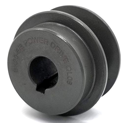 Phoenix Mfg. V-Groove Drive Pulley, 2'' Diameter, 5/8" Bore, Cast Iron