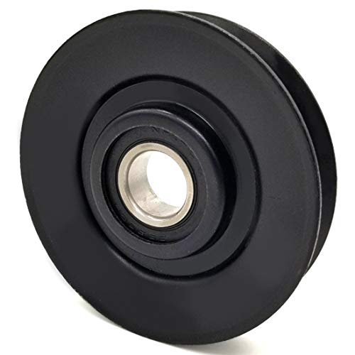 Phoenix Mfg. 3 Inch Dia 5/8 Inch Bore Steel V-Groove Idler Pulley Replacement for Hustler 601065