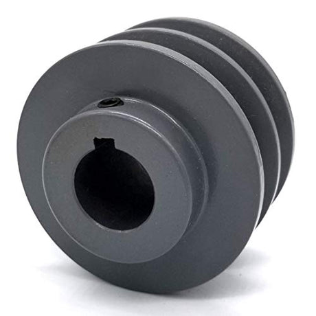 Phoenix Mfg. Double V-Groove Cast Iron Drive Pulley 3'' Diameter, 1" Bore