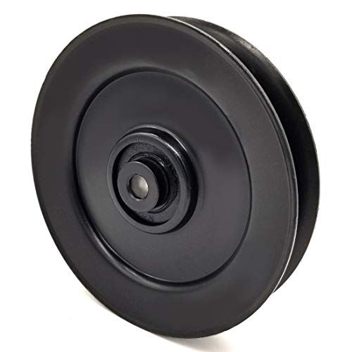 Phoenix Mfg. 5 Inch Dia 3/8 Inch Bore Steel V-Groove Idler Pulley Replacement for Bercomac 102086 Radtech 659519