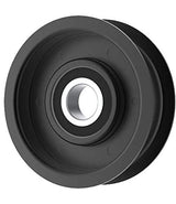 Phoenix Mfg. Flat Idler Pulley, 2.75'' Flat Diameter, 17mm Bore, Steel