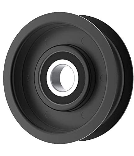 Phoenix Mfg. Flat Idler Pulley, 2.75'' Flat Diameter, 17mm Bore, Steel