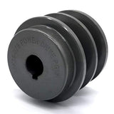 Phoenix Mfg. Double V-Groove Cast Iron Drive Pulley 2.5'' Diameter, 5/8" Bore