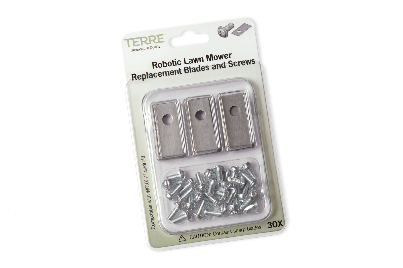 Robotic Lawn Mower Blades • Worx Landroid Series • 30-Pack