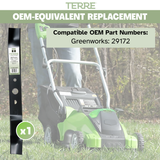 20" Multi-Purpose Lawn Mower Blade – Fits Greenworks 25022 & 25222 – Replaces 29172