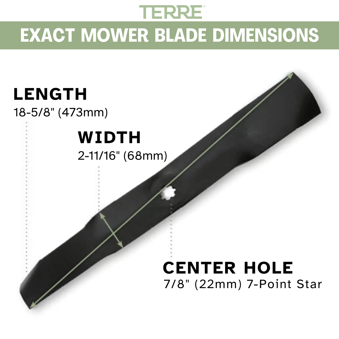 54" Medium Lift Lawn Mower Blades 3-Pack – Fits John Deere D170, E180 & LA175 – Replaces GY20679