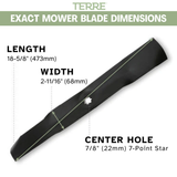 54" Medium Lift Lawn Mower Blades 3-Pack – Fits John Deere D170, E180 & LA175 – Replaces GY20679