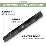 42" High Lift Lawn Mower Blades 2-Pack – Fits John Deere X300, D105, D125 & Z225 – Replaces AM137327