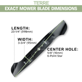 46" High Lift Lawn Mower Blades 2-Pack – Fits Cub Cadet XT1, XT2 & Craftsman LT46 – Replaces 942-04244