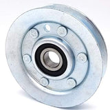Phoenix Mfg. V-Groove Idler Pulley, 3.82'' Diameter, 5/8" Bore, Steel