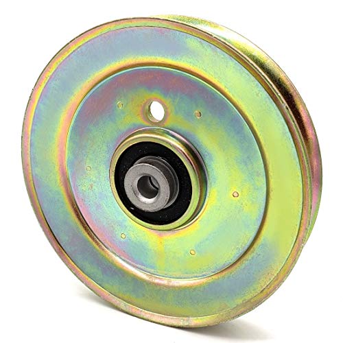 Phoenix Mfg. 5 Inch Dia 3/8 Inch Bore Steel V-Groove Idler Pulley Replacement for Cub Cadet MTD Craftsman 1749911