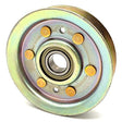 Phoenix Mfg. 3-3/4 Inch Dia 17mm Bore Steel V-Groove Idler Pulley Replacement for John Deere AM124302