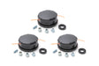 Terre Products, 3 Pack Bump Feed Trimmer Head Replacement, Compatible with Most Straight Shaft Trimmers, Echo Speed Feed 400 SRM Series, Any Line Shape and Maximum Line Size .105 Inch