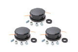 Terre Products, 3 Pack Bump Feed Trimmer Head Replacement, Compatible with Most Straight Shaft Trimmers, Echo Speed Feed 400 SRM Series, Any Line Shape and Maximum Line Size .105 Inch