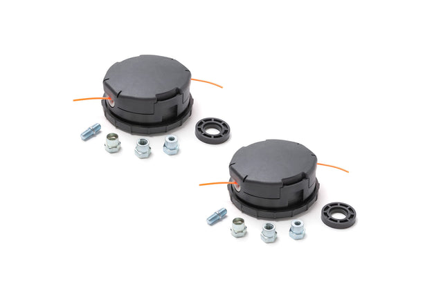 Terre Products, 2 Pack Bump Feed Trimmer Head Replacement, Compatible with Most Straight Shaft Trimmers, Echo Speed Feed 400 SRM Series, Any Line Shape and Maximum Line Size .105 Inch