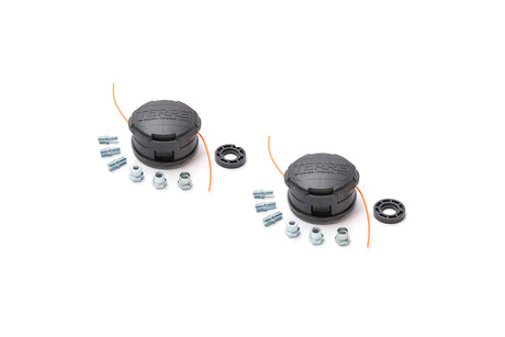 Terre Products, 2 Pack Universal Trimmer Head Replacement, Bump Feed String Trimmer Head, Compatible with Speed Feed and Most Weed Eater Brands, 4 Inch Diameter, Line Size .05 Inch to .105 Inch