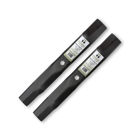 Terre Products, 2 Pack High Lift Lawn Mower Blades, 42 Inch Deck, Compatible with John Deere x300, D105, D125, D130, LT160, LT135, Z225 EZtrak, Replaces AM137327, AM141032, AM141034, M154061, M154062