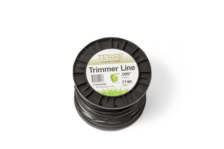 Terre Products - Commercial Grade 095 Trimmer Line Square, 3 lb. Quality Weed Wacker String, Spool Length 774 ft. or 236m, Weed Eater String Trimmer Line .095 in. or 2.4mm
