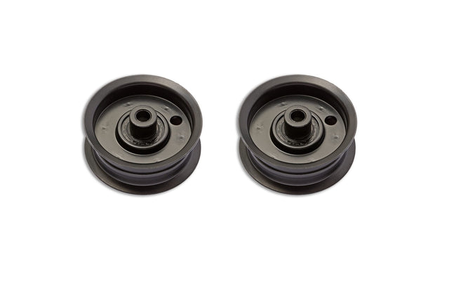 Terre Products, 2 Pack Flat Idler Pulleys, Compatible with Lawn Mowers Cub Cadet, MTD, Craftsman, Replacement for 756-04224