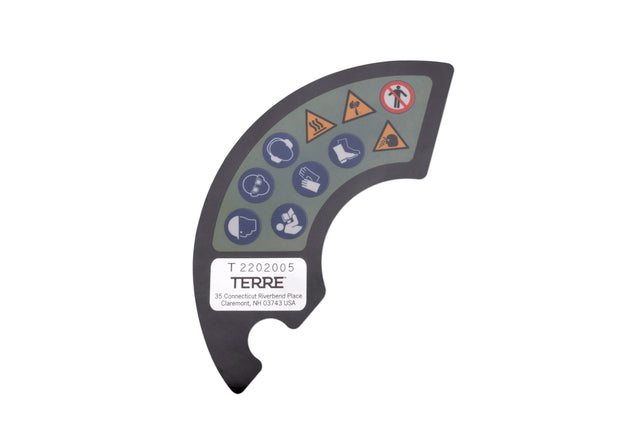 Terre Products, Idech Power Rotary Scissors ASK-MW23, OEM Replacement Part SKVW-27TE, Caution Label
