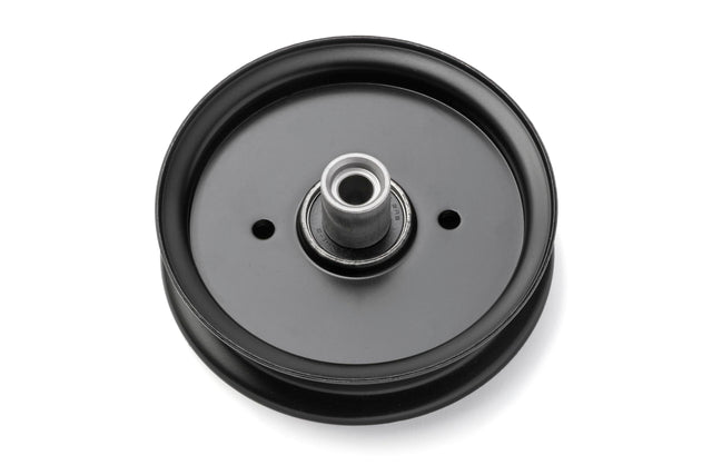 Phoenix Mfg. Flat Idler Pulley, 5 Inch Outside Diameter, Replacement for Hustler 604231, Compatible with 52 Inch Raptor Lawn Mower Models