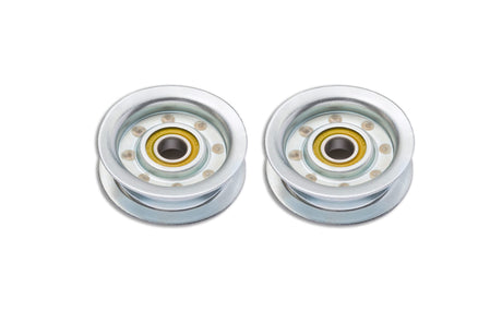 Terre Products, 2 Pack, Flat Idler Pulleys, 2-3/4 Inch Flat Diameter, Compatible with John Deere, Replacement for GY20067, GY22172