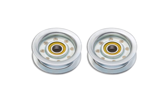 Terre Products, 2 Pack, Flat Idler Pulleys, 2-3/4 Inch Flat Diameter, Compatible with John Deere, Replacement for GY20067, GY22172