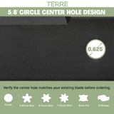 Terre Products, 3 Pack High Lift Lawn Mower Blades, 61 Inch Deck, Replacement for Ferris 1520842, 1520842S, 5020842, 5101755S, Bobcat 112111-03, Scag 48111, 481708, 481712, Husqvarna 539101733