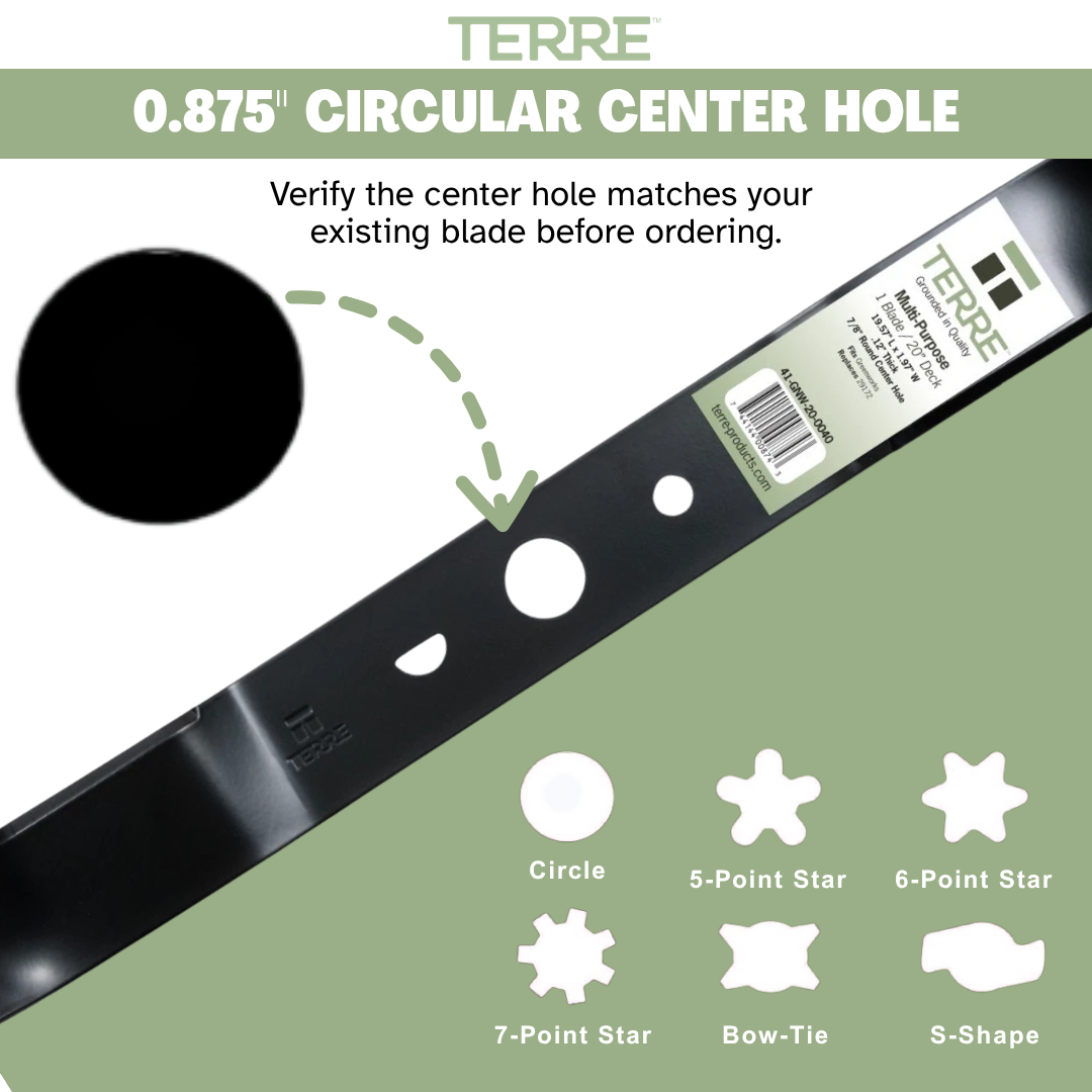 20" Multi-Purpose Lawn Mower Blade – Fits Greenworks 25022 & 25222 – Replaces 29172