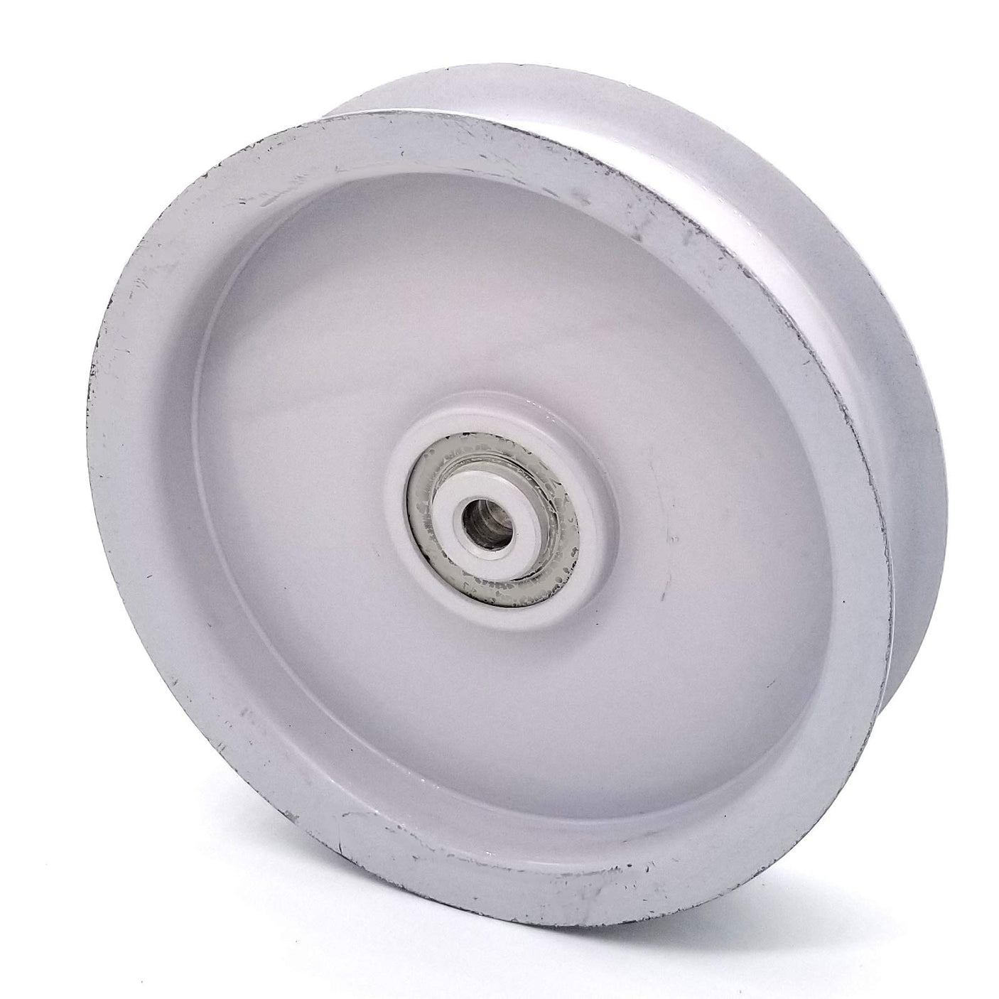Phoenix Mfg. Flat Idler Pulley, 5'' Flat Diameter, 3/8" Bore, Steel