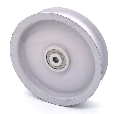 Phoenix Mfg. Flat Idler Pulley, 5'' Flat Diameter, 3/8" Bore, Steel