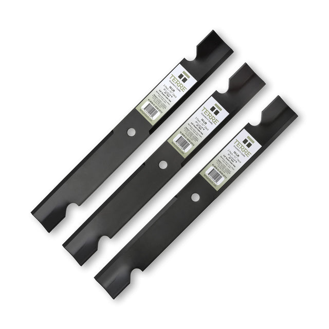 Terre Products, 3 Pack High Lift Lawn Mower Blades, 61 Inch Deck, Replacement for Ferris 1520842, 1520842S, 5020842, 5101755S, Bobcat 112111-03, Scag 48111, 481708, 481712, Husqvarna 539101733