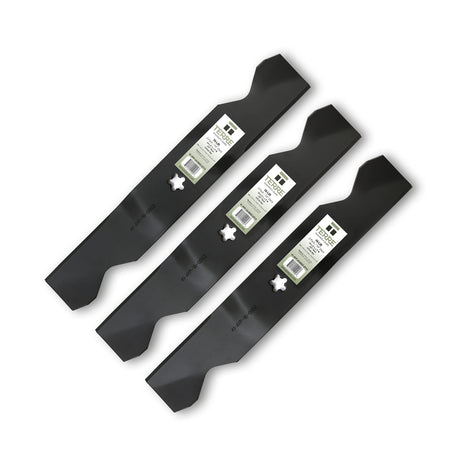 Terre Products, 3 Pack Medium Lift Lawn Mower Blades, 54 Inch Deck, Compatible with Craftsman, Poulan, Husqvarna, Replacement for PP24007, 187254, 187256, 532187254, 532187256