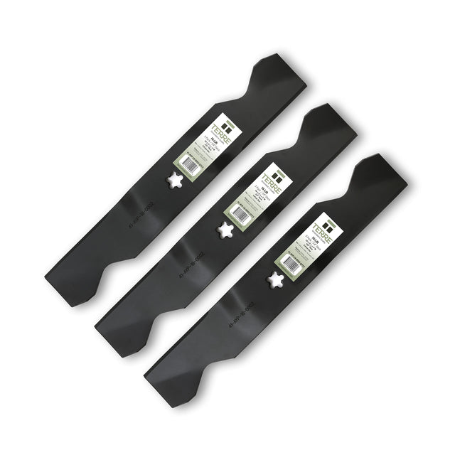 Terre Products, 3 Pack Medium Lift Lawn Mower Blades, 54 Inch Deck, Compatible with Craftsman, Poulan, Husqvarna, Replacement for PP24007, 187254, 187256, 532187254, 532187256