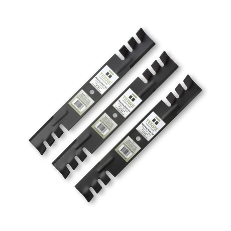 Terre Products, 3 Pack Toothed Mulching Lawn Mower Blades, 52 Inch Deck, Compatible with Toro TimeCutter, Toro Groundmaster, Replacement for 27-0990, 56-2390, 562390-03, 92-7961, 106-0626, 108-1127