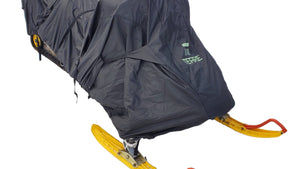 Universal Snowmobile Cover, 135'' x 50'', 600D Polyester Oxford Material, Waterproof & UV Resistant, Drawstrings, Buckle Straps & Metal Hook System Designed for Storage & Trailering
