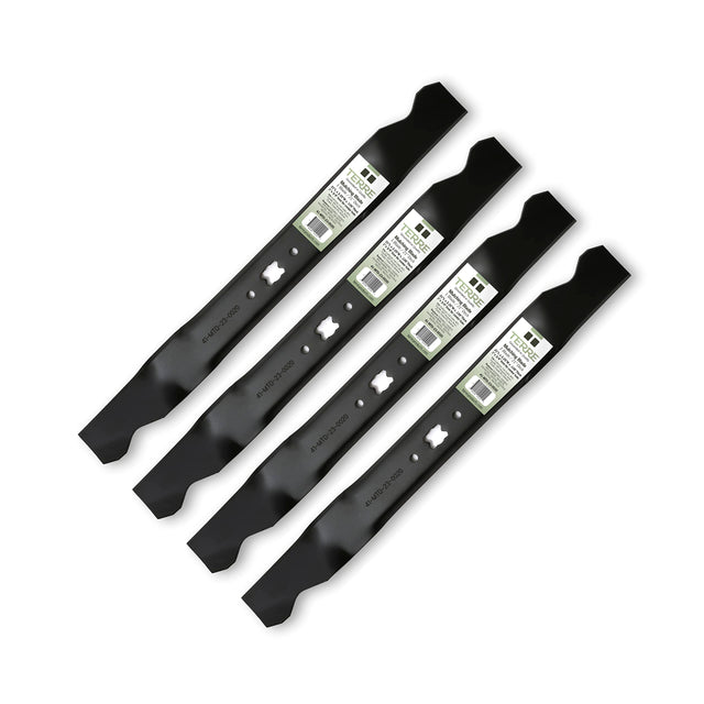 Terre Products, 4 Pack Mulching Lawn Mower Blades, 21 Inch Deck, Compatible with MTD, Cub Cadet, TroyBilt, Replacement for 742-04100, 742-0741, 742-0741A, 942-0741, 942-0741A, 1995 and After