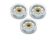 Terre Products, 3 Pack, Flat Idler Pulleys, 2-3/4 Inch Flat Diameter, Compatible with John Deere, Replacement for GY20067, GY22172