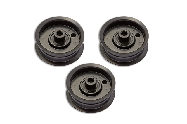 Terre Products, 3 Pack Flat Idler Pulleys, Compatible with Lawn Mowers Cub Cadet, MTD, Craftsman, Replacement for 756-04224