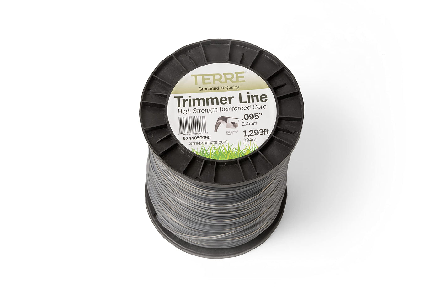 Terre Products - Commercial Grade 095 Trimmer Line Square, Dual Strength Weed Eater String Trimmer Line, Quality Weed Wacker String (1293 ft.)